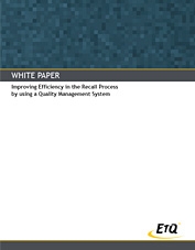 Improving Efficiency in the Recall Process by using a Quality Management System